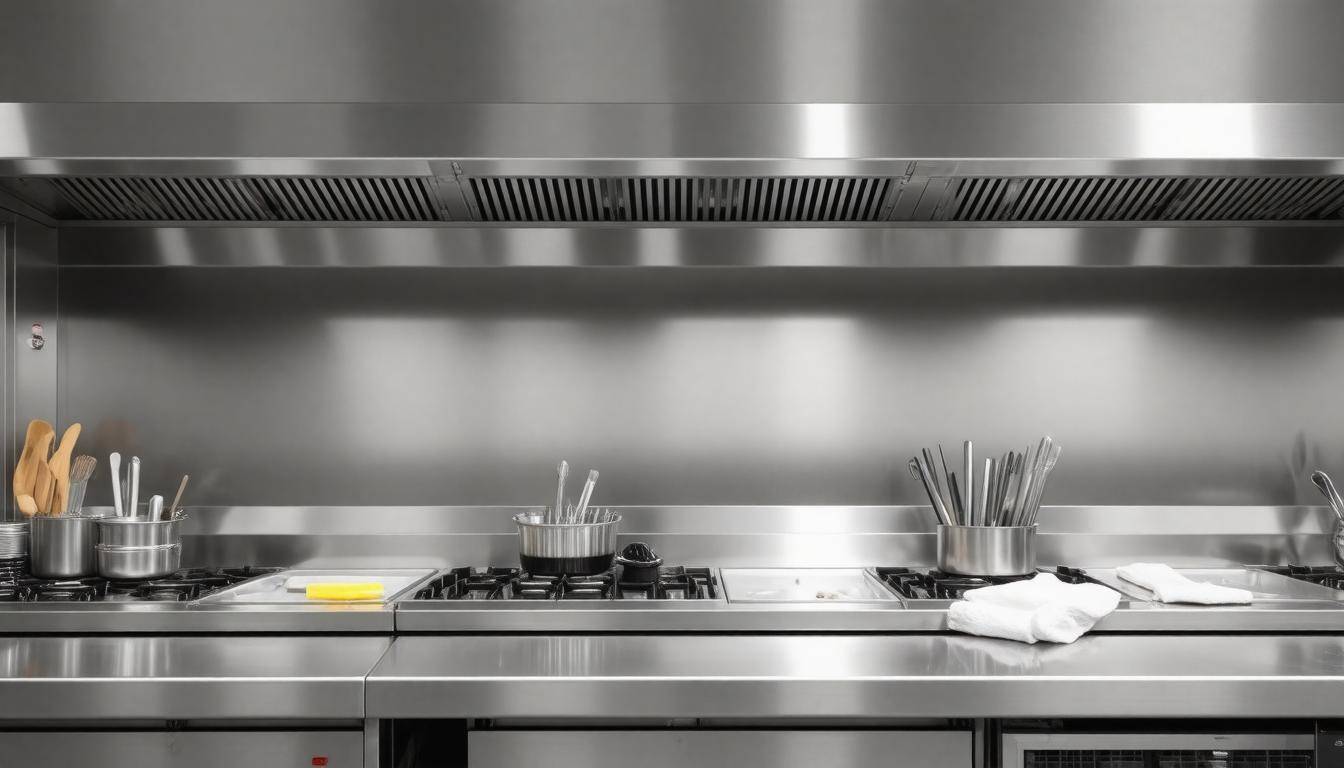 Clean commercial kitchen