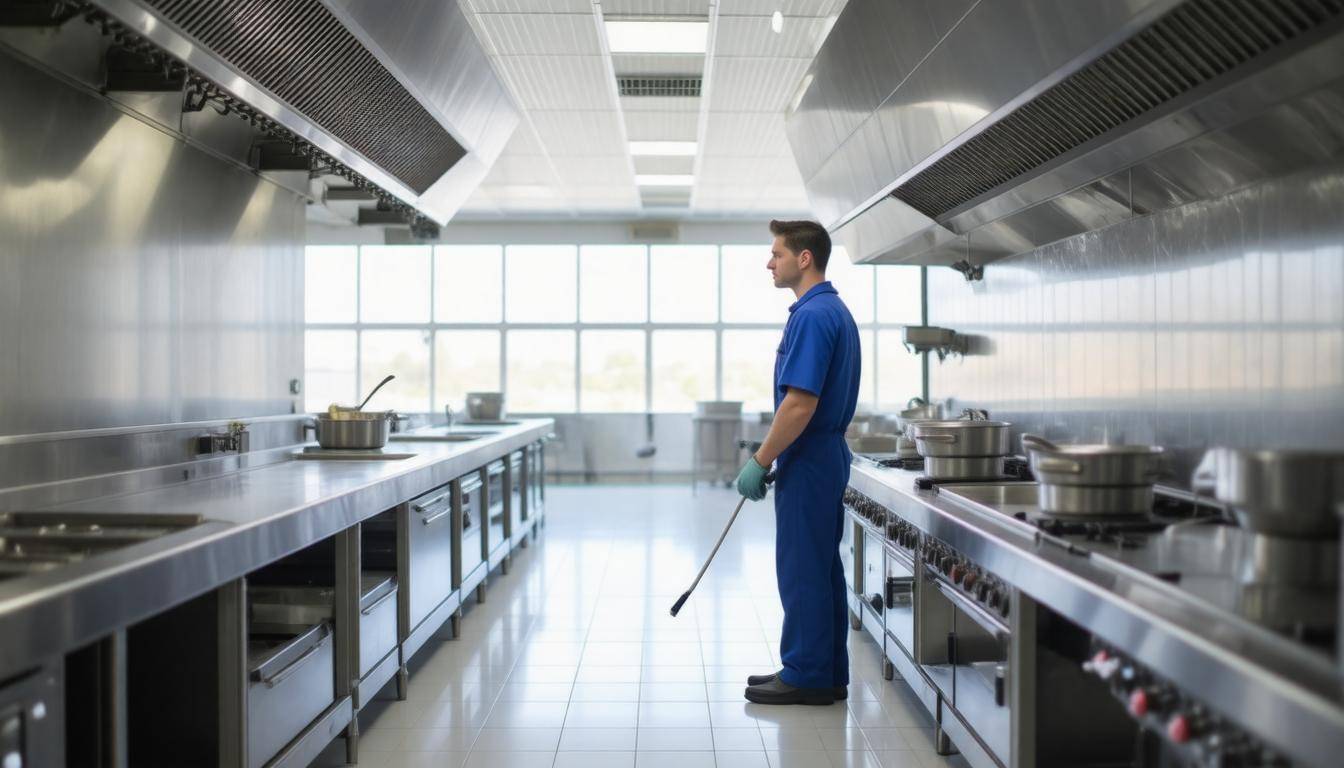 Spotless commercial kitchen